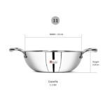 Cook Smart TriPly Steel-Aluminium-Steel - 3 Layers Kadhai - Image 7