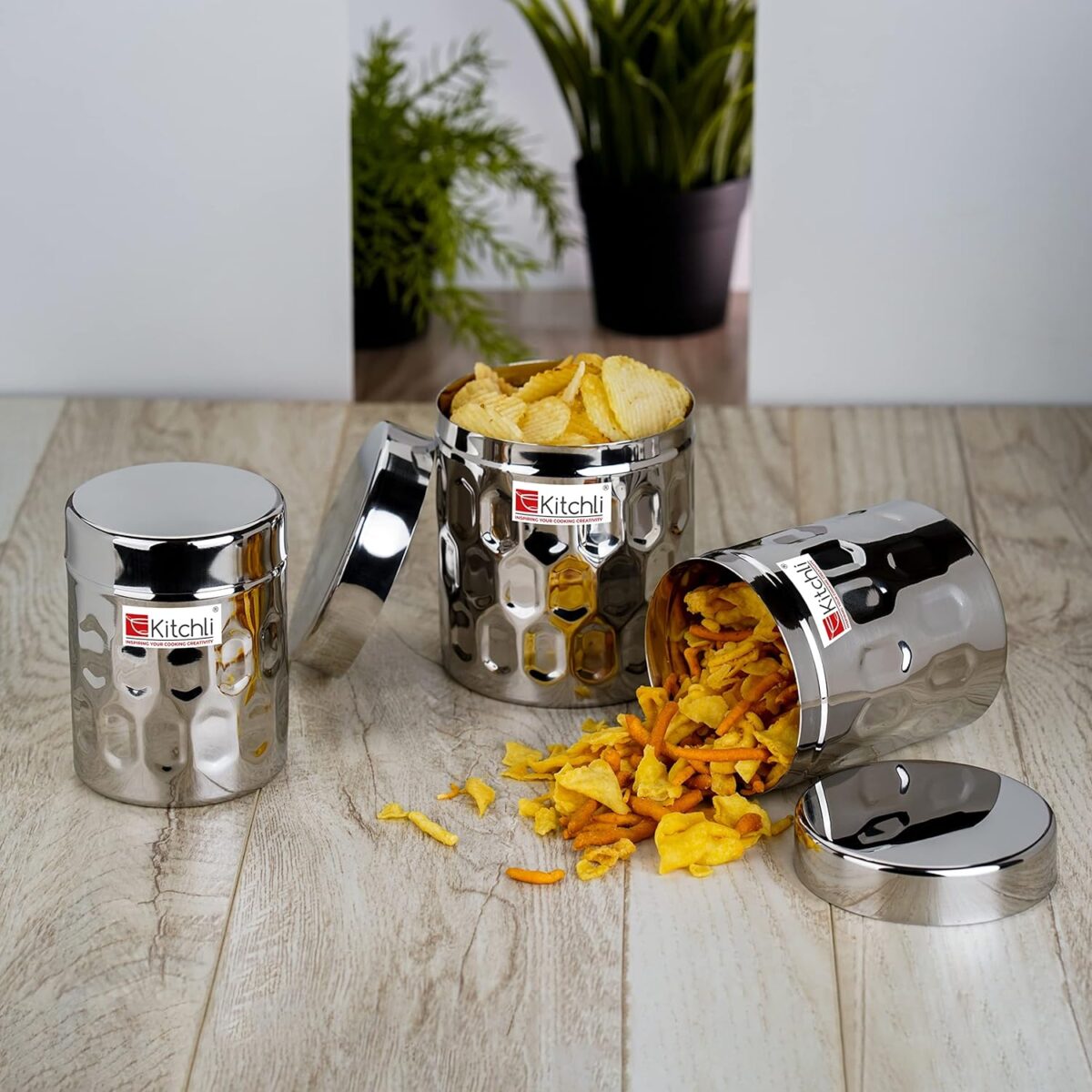 Kitchli Stainless Steel Honeycomb Canister - Image 3