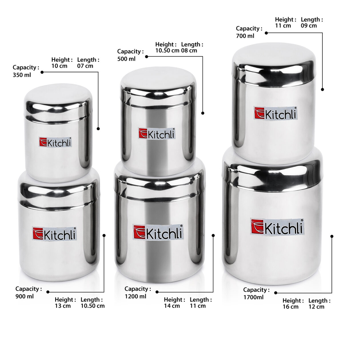 Vertical Storage Stainless Steel Masala Containers - Image 3