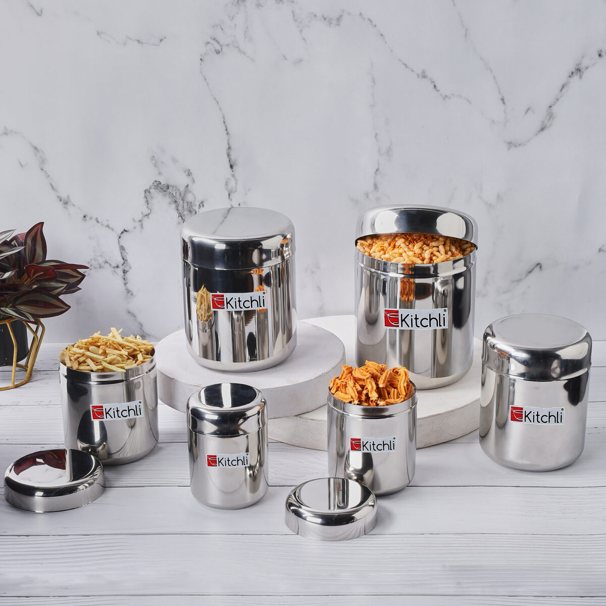 Vertical Storage Stainless Steel Masala Containers - Image 2
