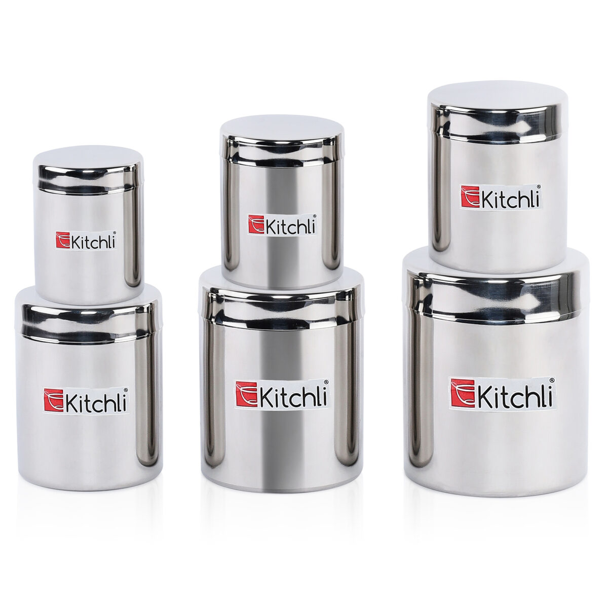 Kitchli Stainless Steel Sober Canister Masala Dabba - Image 3