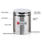 Kitchli Stainless Steel Sober Canister Masala Dabba - Image 5