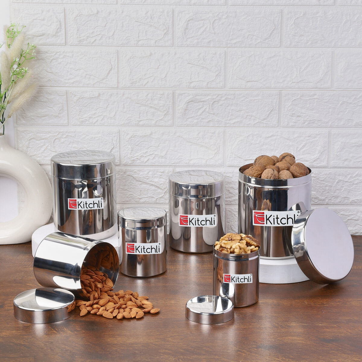 Kitchli Stainless Steel Sober Canister Masala Dabba - Image 6