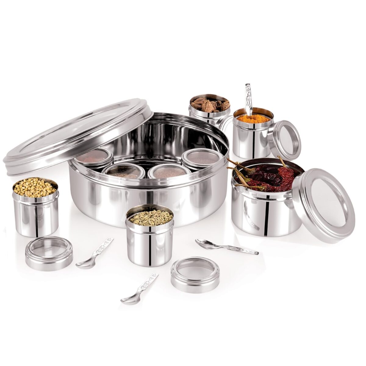 Kitchli Stainless Steel Masala Container 9IN - Image 2