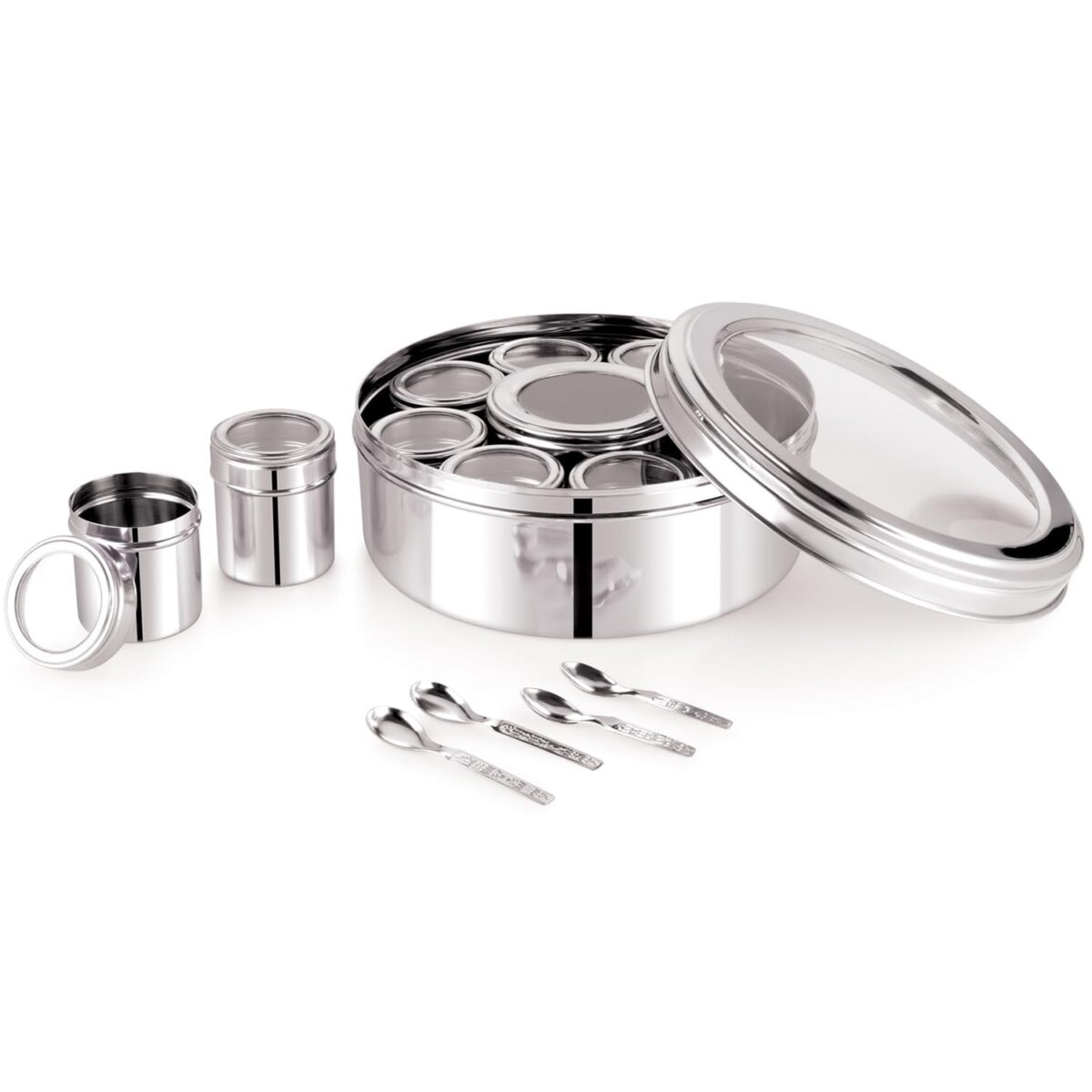Kitchli Stainless Steel Masala Container 9IN - Image 3