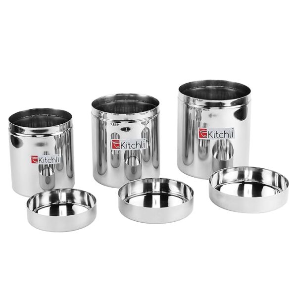 Kitchli Stainless Steel Sober Canister Masala Dabba