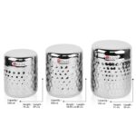 Kitchli Stainless Steel Capsule Daimond Plus Vertical Utility Canisters | Ubha Dabba | - Image 3
