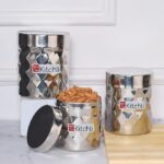 Kitchli Stainless Steel Sober Docomo Plus Vertical Utility Canisters | Ubha Dabba |